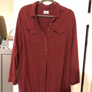 Collard shirt dress